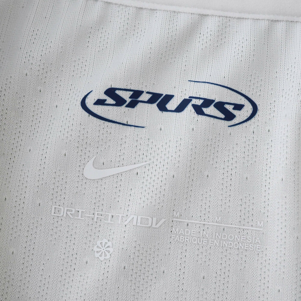 Close-up of Tottenham Hotspur 2025/26 Home Player Version jersey with Spurs and Nike logos.