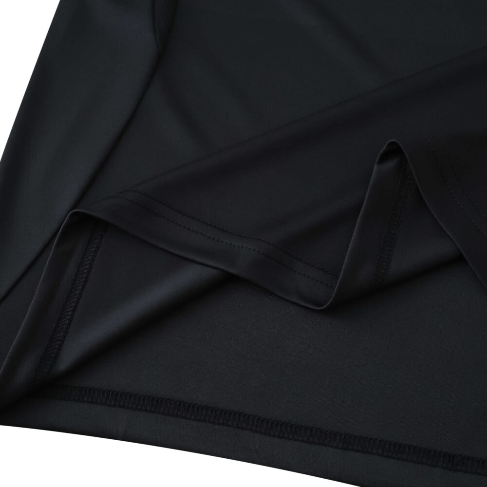 Close-up of the Aston Villa Away 2025/26 Fan Version jersey fabric showing stitching detail.
