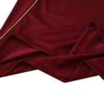 Close-up of the maroon fabric and stitching on the Aston Villa Home 2025/26 Fan Version jersey.
