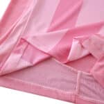 Close-up of the pink Inter Miami CF Home 2025/26 Player Version jersey fabric and stitching details.