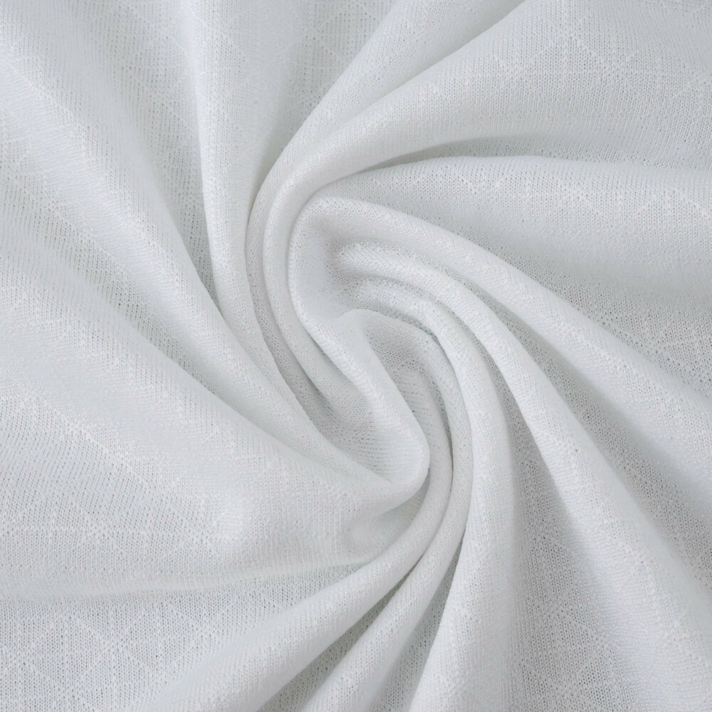 Close-up of the white fabric used for the Olympique Marseille Home 2025/26 Player Version jersey.