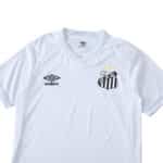Santos FC Home 2025/26 Player Version jersey featuring club crest and Umbro logo on white fabric.