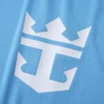 White Royal Caribbean logo on light blue fabric, part of the Inter Miami CF Third 2025/26 Fan Version jersey.