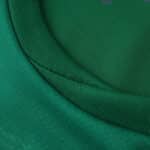 Close-up of the green collar detail on the VfL Wolfsburg 2025/26 Home Fan Version jersey.