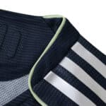 Close-up of the collar and shoulder design on the Real Madrid Away 2025/26 Player Version jersey.