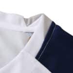 Close-up of the collar on the Tottenham Hotspur 2025/26 Home Fan Version jersey, showing fabric detail.