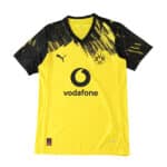 Borussia Dortmund 2025/26 Home Player Version jersey, yellow with black graphic shoulders, Puma logo, Vodafone sponsor.