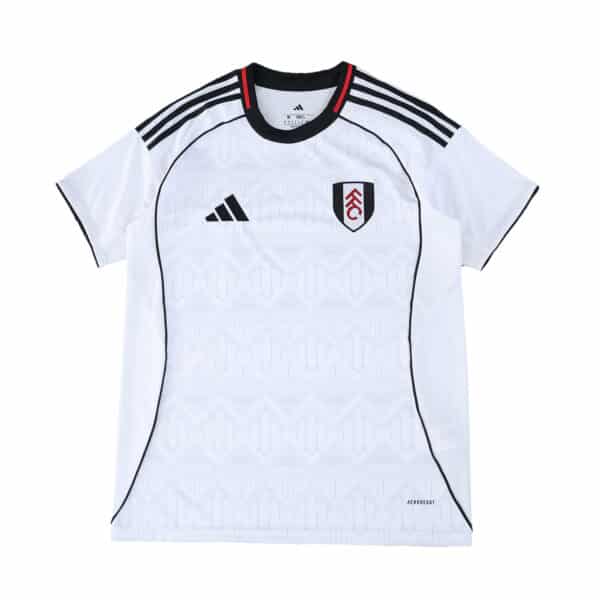 Fulham Home 2025/26 Fan Version jersey in white with black accents and club crest on the chest.