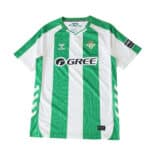 Real Betis 2025/26 home player version jersey with green and white stripes, Gree sponsor logo.