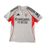 SL Benfica Away 2025/26 Player Version jersey in gray with red accents and sponsor logos.