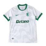 Sporting CP Away 2025/26 Fan Version jersey, white with green accents and sponsor logos.