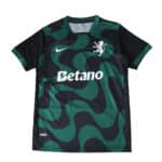 Sporting CP Third 2025/26 Fan Version jersey with green and black wave pattern, Nike logo, Betano sponsor.