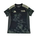 Union Berlin Away 2025/26 Fan Version jersey in black with gold accents and subtle leaf patterns.