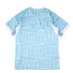 Back view of the Juventus Away 2025/26 Fan Version jersey in light blue with white accents.