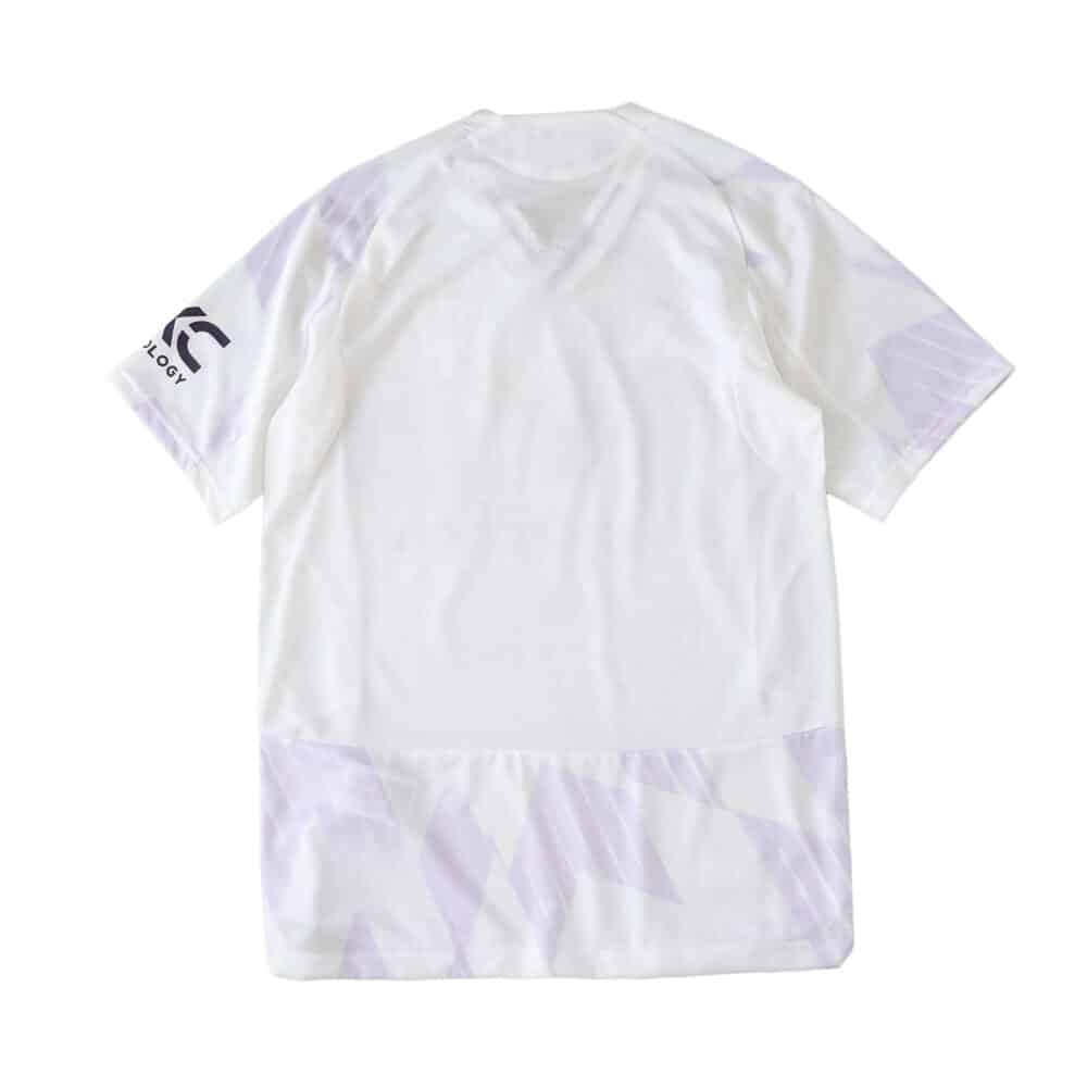 Back view of the Manchester United 2025/26 Away Player Version jersey in white with subtle graphic accents.