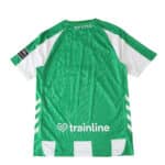 Back view of the Real Betis 2025/26 home player jersey with green and white design and sponsor logos.