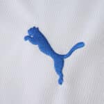 Blue Puma logo on white Parma Third 2025/26 Fan Version jersey fabric.