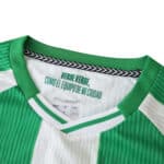 Close-up of the Real Betis 2025/26 Home Player Version jersey collar and inner neck detailing.