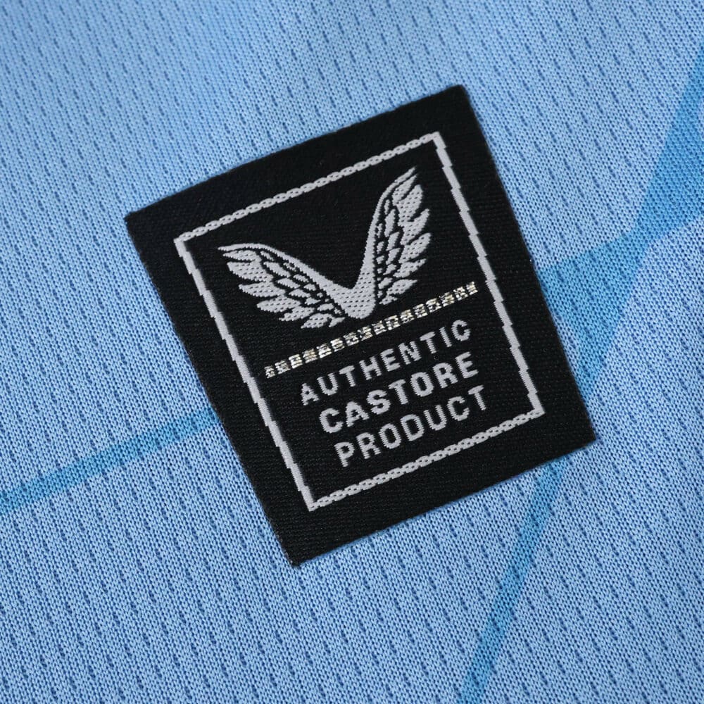 Close-up of the Authentic Castore Product patch on the Feyenoord Away 2025/26 Fan Version jersey.