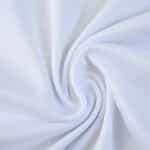 Close-up of the Fulham Home 2025/26 Fan Version jersey fabric in white, showing texture and weaving.