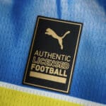 Close-up of the Authentic Licensed Football patch on the Parma Away 2025/26 Fan Version jersey.