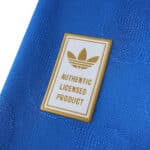 Close-up of the Authentic Licensed Product badge on the Real Madrid 2025/26 Third Player Version jersey.