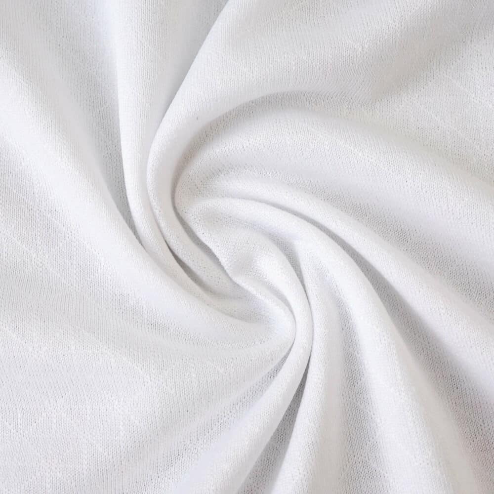 Close-up of white AC Milan Away 2025/26 Player Version jersey fabric, showing texture and weave.