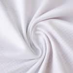 Close-up of the white FC Köln 2025/26 home fan jersey fabric showing texture and subtle pattern.