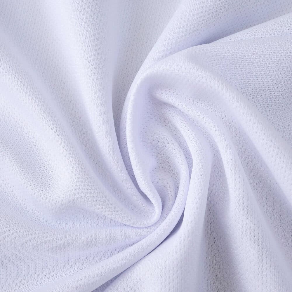 Close-up of the white fabric used for the Galatasaray Away 2025/26 Fan Version jersey.
