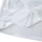 Close-up of Sporting CP Away 2025/26 Fan Version jersey fabric showing white and light grey details.