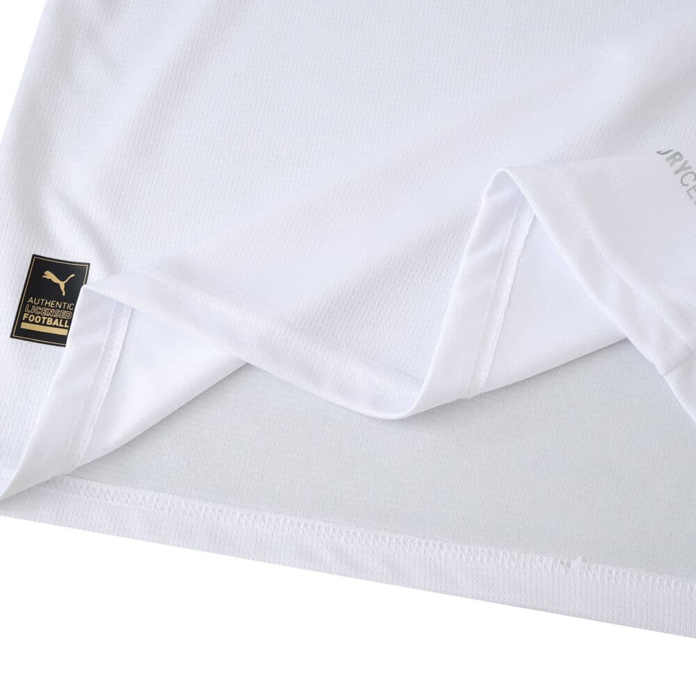 Close-up of the Parma Third 2025/26 Fan Version jersey fabric showing Puma and authenticity tags.