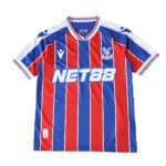 Crystal Palace Home 2025/26 Fan Version jersey with red and blue stripes, white sponsor logo on front.