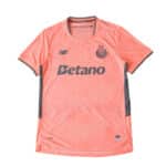 FC Porto 2025/26 away player version jersey in coral pink with club crest and Betano sponsor logo.