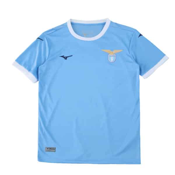 Lazio Home 2025/26 Fan Version jersey in light blue with white collar and sleeve trim, club crest on chest.