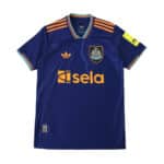 Newcastle United Third 2025/26 Player Version jersey in dark blue with orange accents and sponsor logos.