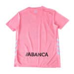 Back view of Celta Vigo Third 2025/26 Fan Version jersey in pink with sponsor logo and blue stripes.
