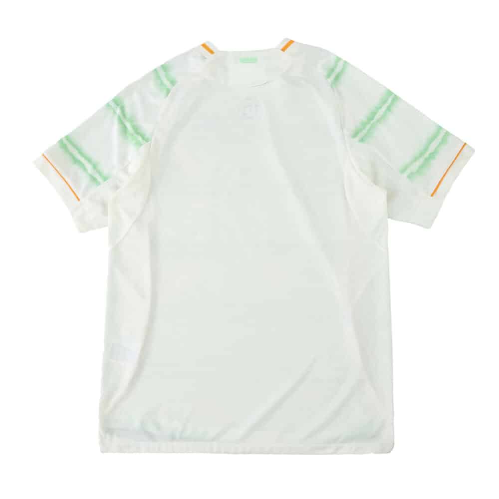 Back view of Celtic Third 2025/26 Player Version jersey in white with green and orange accents.