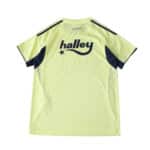 Back view of Fenerbahce Away 2025/26 fan jersey in light yellow with navy accents and "halley" sponsor.