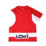 Back view of the Granada Home 2025/26 Fan Version jersey in red and white with Lowi sponsor logo.