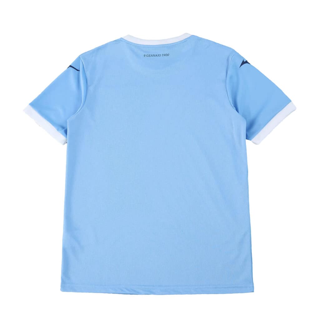 Back view of the Lazio 2025/26 Home Fan Version jersey in light blue with white collar and sleeve cuffs.