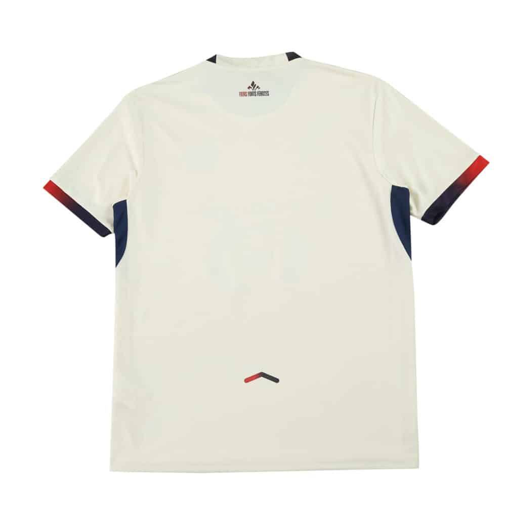 Back view of Lille LOSC Away 2025/26 Fan Version jersey in white with navy and red sleeve accents.