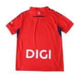 Back view of Osasuna Home 2025/26 fan version jersey in red with DIGI sponsor logo.