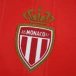 AS Monaco FC crest on the red home jersey, 2025/26 Fan Version