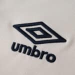 Close-up of the Umbro logo embroidered on the West Ham United 2025/26 Away Fan Version jersey.