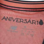 Close-up of the FC Porto Away 2025/26 Player Version jersey collar with "ANIVERSÁRIO" text and logos.