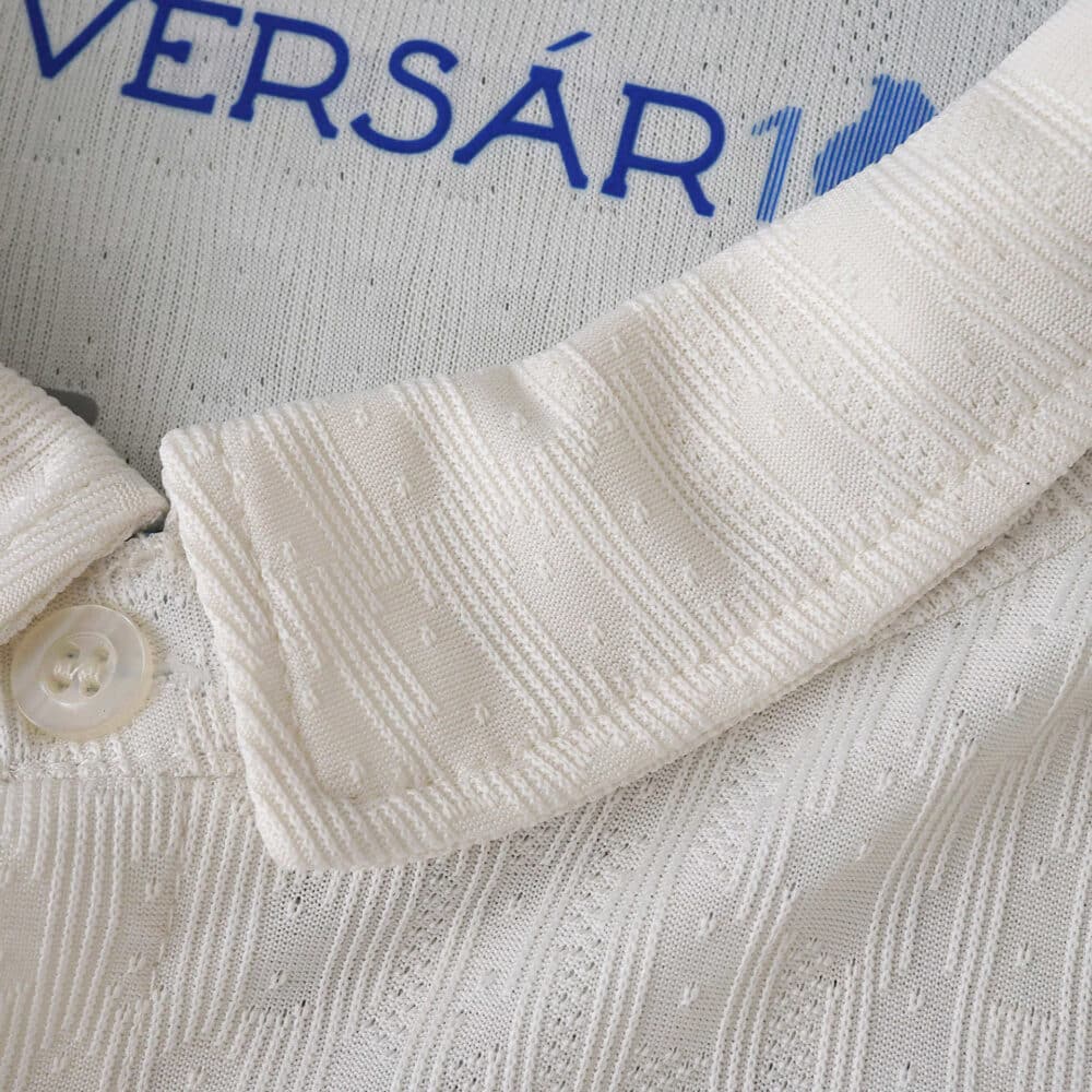 Close-up of FC Porto Third 2025/26 Player Version jersey collar with textured white fabric detail.