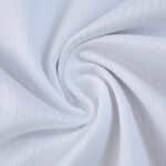 Close-up of white Real Valladolid 2025/26 Home Fan Version jersey fabric showing texture and weave.
