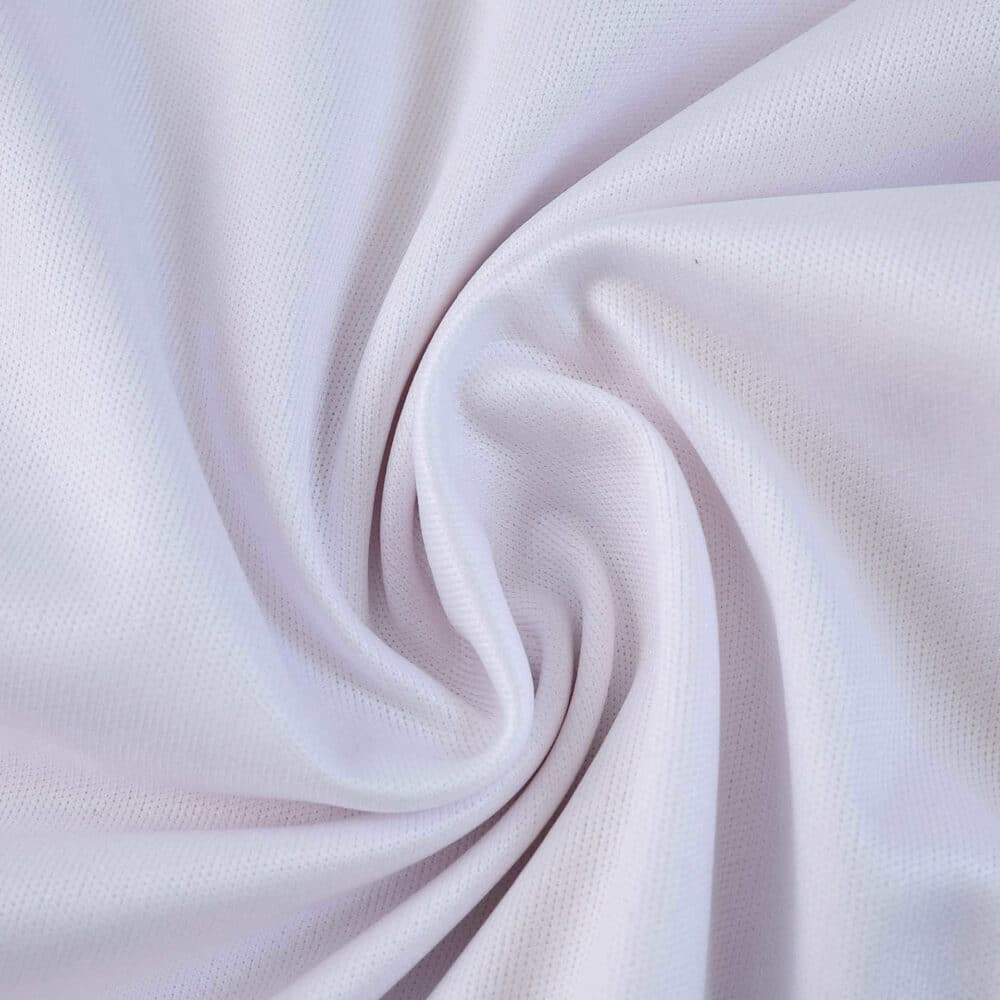 Close-up of the AS Monaco 2025/26 Home Player Version jersey fabric showing texture and stitching.