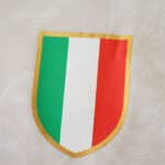 Close-up of the Scudetto patch on the Napoli Away 2025/26 Fan Version jersey.