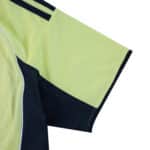 Detail of the Fenerbahce Away 2025/26 Fan Version jersey sleeve showing yellow and navy color blocking.